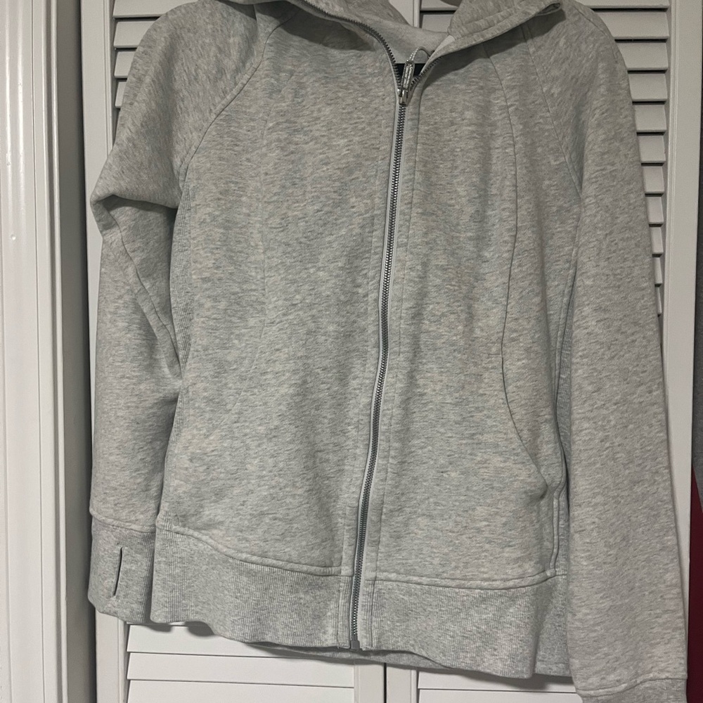 Lululemon | Scuba Full-Zip Hoodie| Color:Heathered Core Ultra Light Grey| Size:8